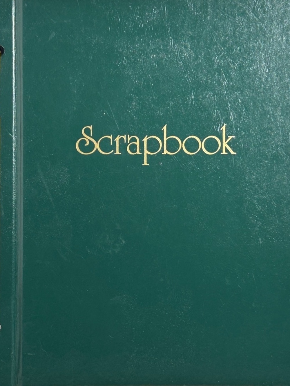 Green Scrapbook Album Tie Closure Empty Memory Keeper